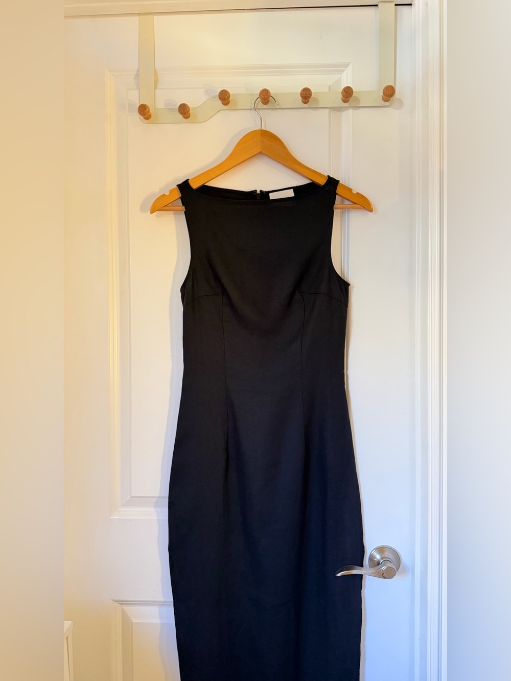 Reformation Alix Linen Dress In Midnight, NEW WITHOUT TAGS, NEVER WORN. - Picture 12 of 15